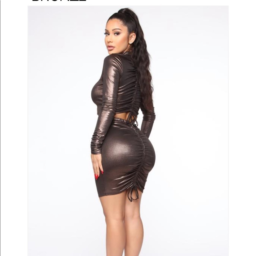 NWT FN Find Me A Honey Ruched Set - Picture 2 of 4